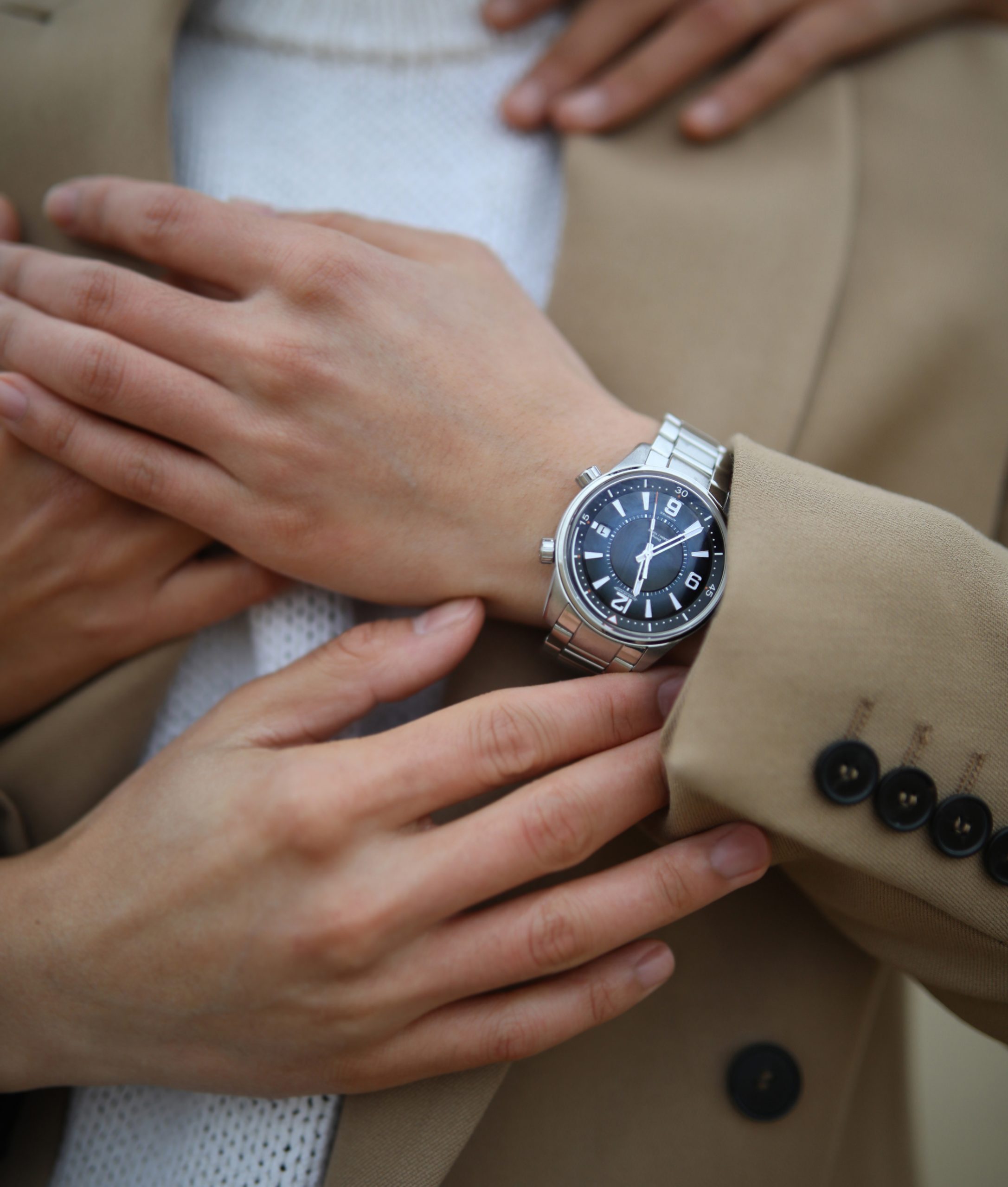 Jaeger-LeCoultre luxury watch influencer campaign by 36 Studios featuring Q Mike — editorial lifestyle photography with steel bracelet timepiece